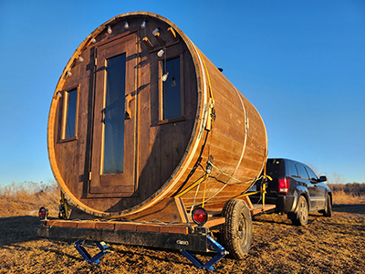 Aurora mobile barrel sauna